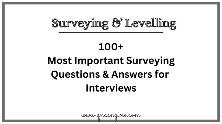 Surveying interview Questions